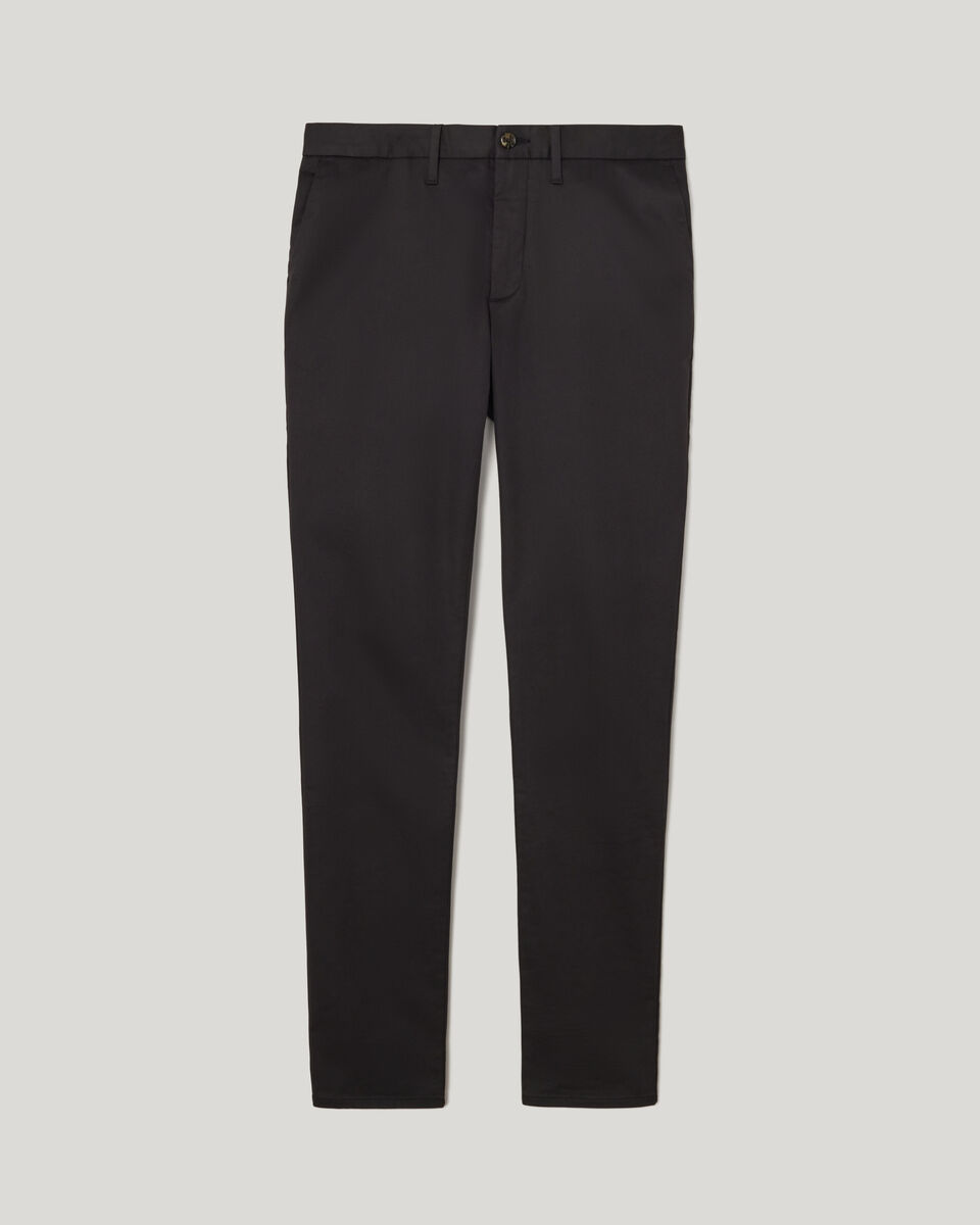 Ultra Slim Cotton-Tencel Chino, Black, hi-res